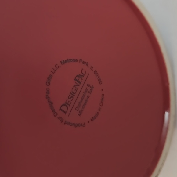 Design Pac Christmas Mug Oversized Red Grey White Plaid Pattern. Pre-owned - Picture 4 of 5